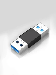 Adaptador de cable de cargador USB a USB - Negro - Ver 3