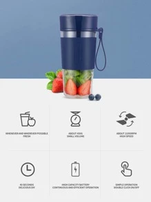 1 pieza Taza recargable portátil a mano jugo - Azul - Ver 4