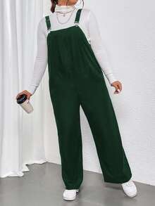 Flirla Mono overol unicolor sin camiseta - Verde Oscuro - Ver 3