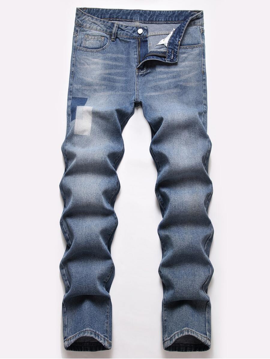 Men Cat Whisker Jeans - Medium Wash - View 1