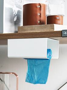 1pc Punch-free Random Color Tissue Storage Box - Multicolor - View 1