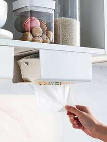 1pc Punch-free Random Color Tissue Storage Box - Multicolor - View 4