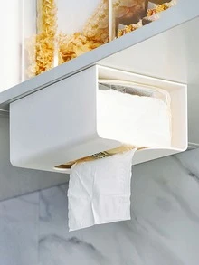 1pc Punch-free Random Color Tissue Storage Box - Multicolor - View 5