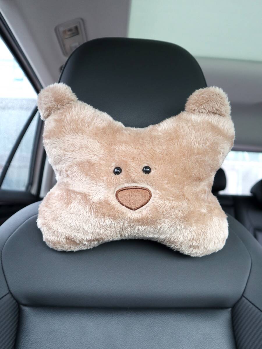 Almohada cervical con estampado de dibujos animados de coche - Caqui - Ver 1