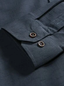 Manfinity Mode 男士素色前排扣襯衫