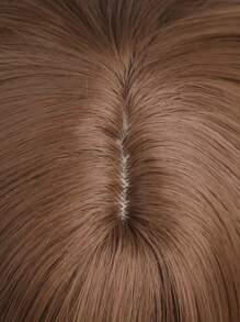 HAIRCUBE 26 Inch Brown Curly Wavy Wig, Romantic Beautiful Synthetic Hair Wigs with Bangs Wigs - Brown - View 6