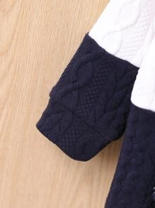 Babyjongen Kleurblok Met rits Jas met capuchon Zonder T-shirt