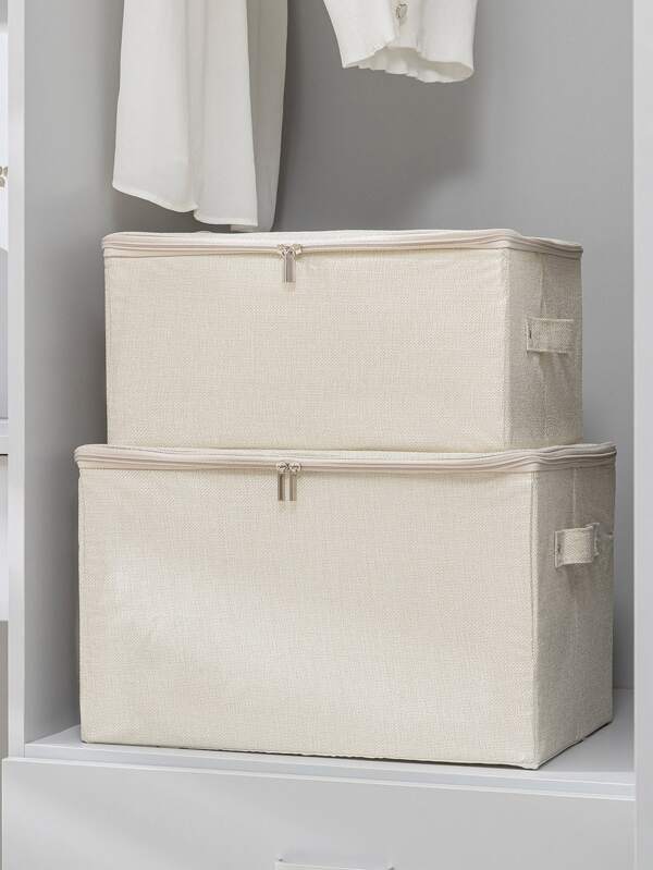 1 pieza Caja de almacenamiento de ropa plegable de color liso para decoración de festivales, decoración de habitaciones, decoración del hogar, decoración de dormitorios, para camisetas blancas, pantalones negros, ropa de invierno para damas, vestidos, ropa de invierno para damas, vestidos elegantes para mujer, camisas blancas para damas, de manga larga, monos blancos para mujeres, vestidos de primavera para mujeres, atuendos de primavera para mujeres, primavera, ropa de primavera, minimalista, almacenamiento de blusas de verano