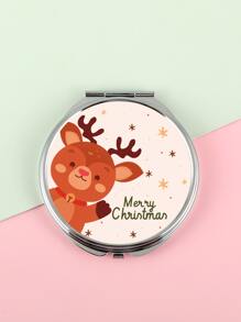 Christmas Foldable Cartoon Elk Pattern Mirror - Multicolor - View 3
