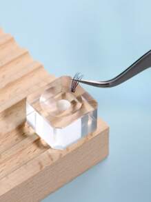 Eyelash Extension Glue Pads, 1pc, Glass Square Reusable Glue Pads