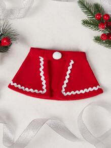 Plush Ball Decor Pet Costume Halloween Halloween Costumes - Red and White - View 5