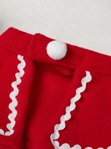 Plush Ball Decor Pet Costume Halloween Halloween Costumes - Red and White - View 3