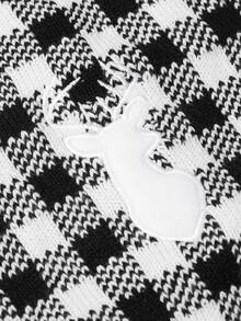 1件黑白格紋馴鹿圖案寵物聖誕毛衣,適用於小型、中型和大型狗和貓 - 黑與白 - 查看 6