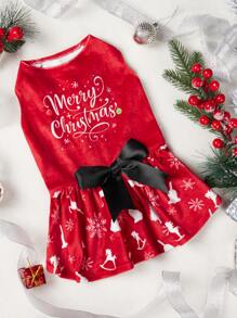 1 pezzo Vestito da Cane di Natale, Gonna per Cucciolo