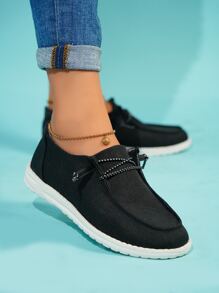 前綁帶牛仔鞋 - 黑色 - 查看 1