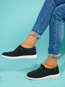 前綁帶牛仔鞋 - 黑色 - 查看 5