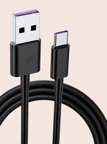 Cáp dữ liệu sạc nhanh Type-C - màu đen - Xem 1