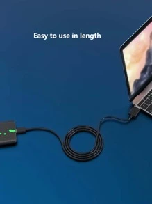 Cáp dữ liệu sạc nhanh Type-C - màu đen - Xem 4