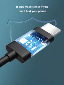 Cáp dữ liệu sạc nhanh Type-C - màu đen - Xem 6