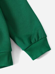 Ryan Hatfield 男孩卡通和字母圖案加絨內裏連帽衫