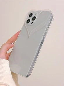 Transparent Heart-Shaped Apple Phone Case Compatible With IPhone 17 Pro Max/17 Pro/17 Air/17/16 Pro Max/16 Pro Max/16/16 Pro/15/15 Pro Max/15 Pro/15 Plus/11/12/13/14 Pro Max/XS/XR/11 Pro/11 Pro Max/12 Pro/12 Pro Max/13 Pro/13 Pro Max/7 Plus/14 Pro/14 Pro Max/14 Plus/7 Plus/8 Plus/8/SE2, Soft