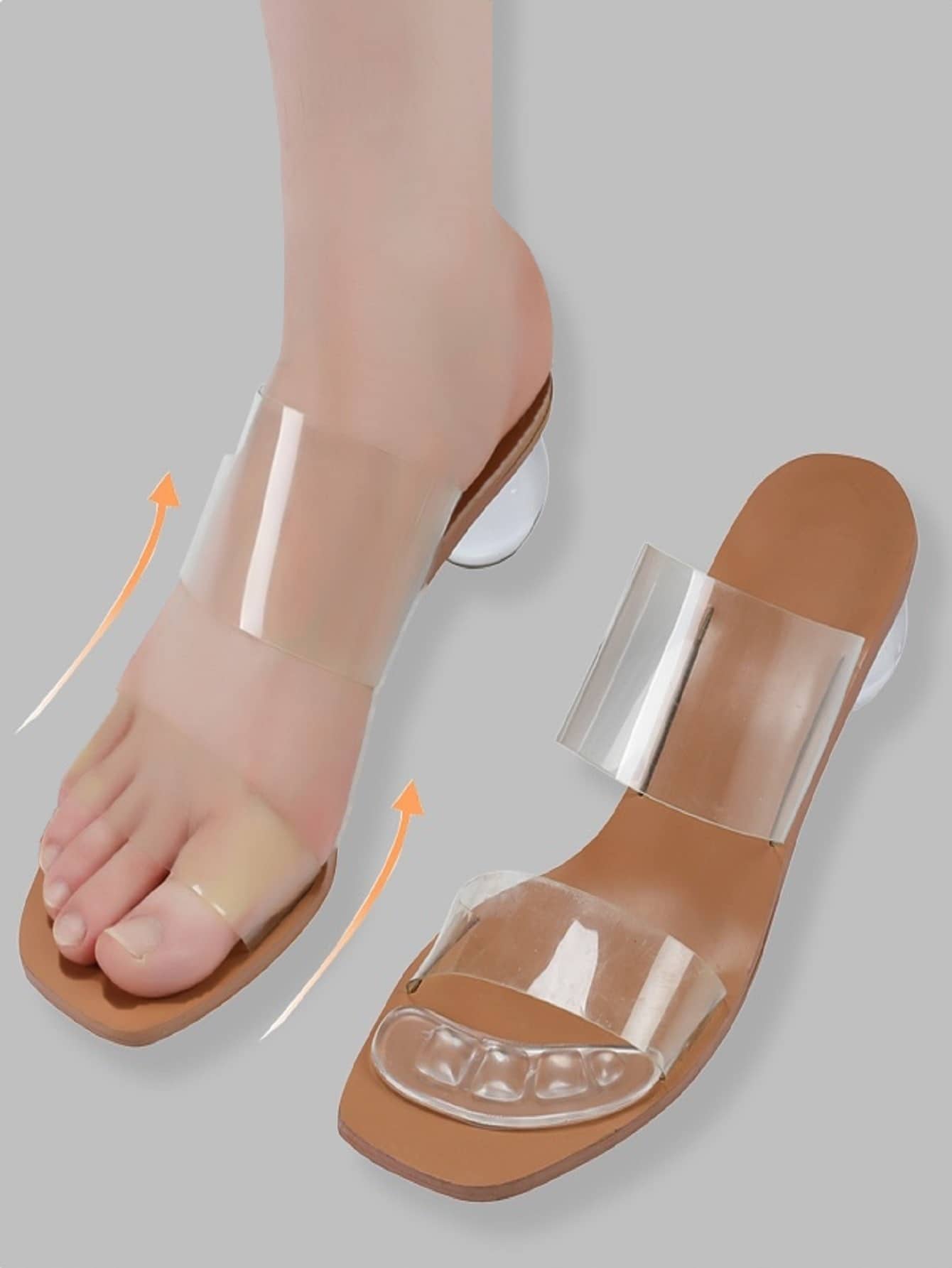 1雙透明防滑前足護理鞋墊