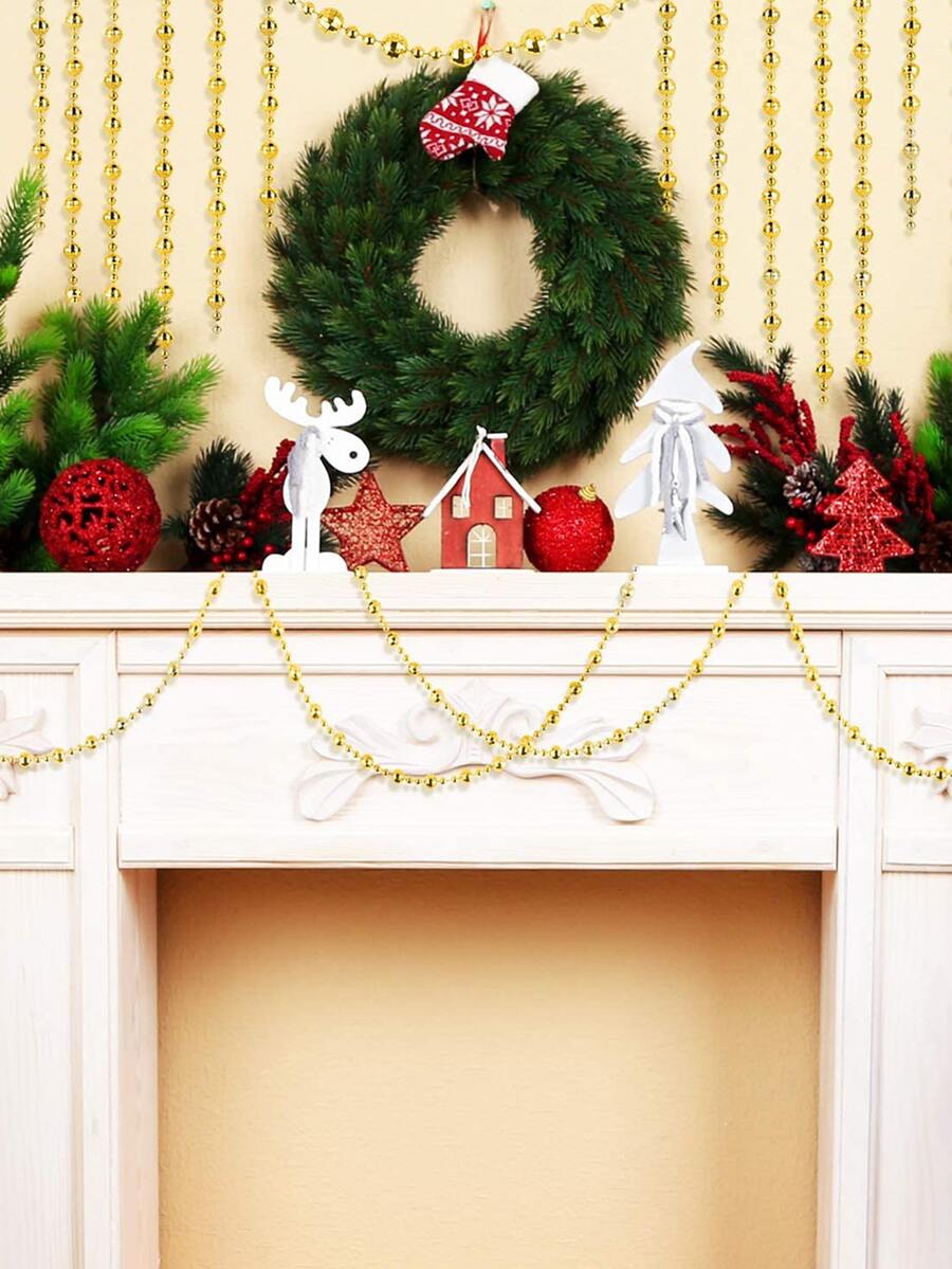 1pc Christmas Plastic Plain Decorative Chain - Gold - View 1