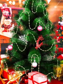 1pc Christmas Plastic Plain Decorative Chain - Gold - View 4