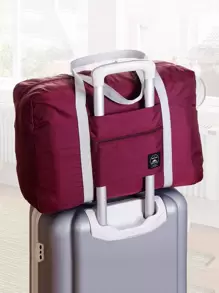 1 pieza bolsa de equipaje de gran capacidad, bolsa de viaje plegable, bolsa de lona para equipaje - Burdeos - Ver 1