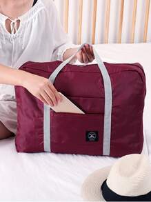 1 pieza bolsa de equipaje de gran capacidad, bolsa de viaje plegable, bolsa de lona para equipaje - Burdeos - Ver 3
