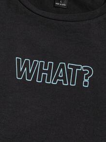 Manfinity BRENVOR 男士字母图案T恤和裤子套装，舒适服装 - 彩色 - 查看 4