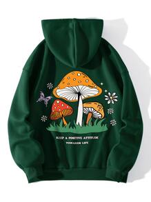 INAWLY Quần áo thể thao nữ Dây kéo Túi Slogan Loại bướm Giải trí - Màu xanh lá cây đậm - Xem 1