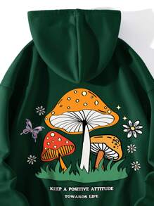 INAWLY Quần áo thể thao nữ Dây kéo Túi Slogan Loại bướm Giải trí - Màu xanh lá cây đậm - Xem 3