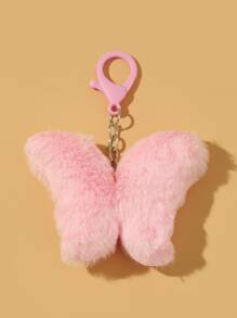 极简主义蓬松蝴蝶设计包饰 包包配件 礼物 礼品配件 青少年女孩装饰品 女士大学生 新秀和白领人士礼物 情人节汽车饰品 女士钥匙链饰物 可爱钥匙扣情人节 - 粉色 - 查看 2