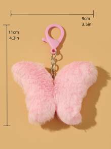 极简主义蓬松蝴蝶设计包饰 包包配件 礼物 礼品配件 青少年女孩装饰品 女士大学生 新秀和白领人士礼物 情人节汽车饰品 女士钥匙链饰物 可爱钥匙扣情人节 - 粉色 - 查看 3