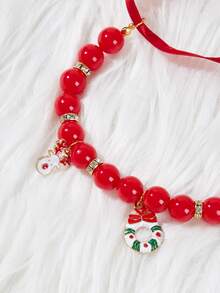 nicovaer 1pc Random Color Christmas Pet Necklace - Multicolor - View 6