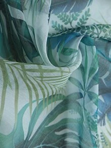 Leaf Print Single Panel Curtain