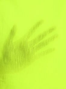 SHEIN Unity Neon Lime Cutout Back and Side Curved Hem Top - Lime Green - View 6