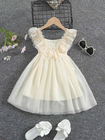 فستان توتو بأطراف مكشكشة - طفلة صغيرة