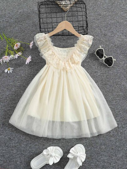 فستان توتو بأطراف مكشكشة - طفلة صغيرة
