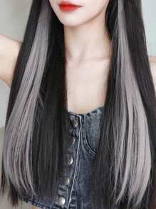 Clip In Long Straight Synthetic Hair Extension - Multicolor - View 1