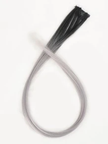 Clip In Long Straight Synthetic Hair Extension - Multicolor - View 4