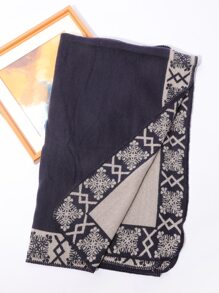 1pc Fashionable Split Open Front Cape Shawl - Multicolor - View 6