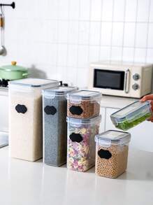 1pc Clear Pet Food Storage Container - Clear - View 2