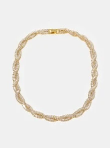 MOTF PREMIUM 方晶鋯石裝飾項鍊 - 金黃色 - 查看 5