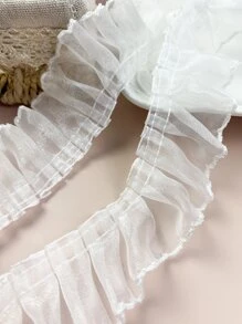 1roll DIY Webbing Lace - White - View 2