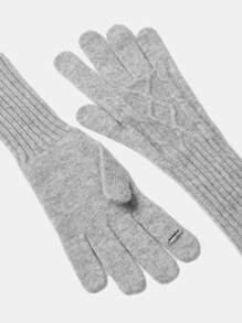 MOTF PREMIUM 100% WOOL SOLID SHOW FINGER TOUCHSCREEN GLOVES - Grey - View 10