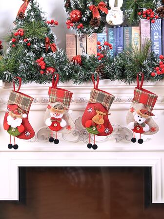 4入組聖誕襪挂飾