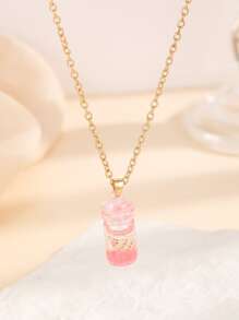 夜光漂流瓶吊墜項鍊 - 彩色 - 查看 1