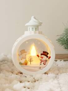 1 pieza Luz decorativa Navidad con muñeca de nieve - Amarillo - Ver 3